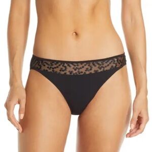 Jason Wu black satin dot embroidered underwear